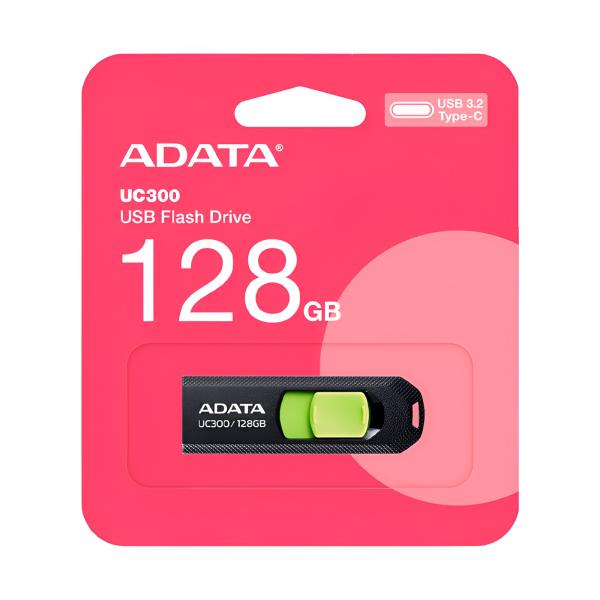 MEMORIA USB 128GB ADATA UC300 USB-C 3.2 GEN 1 ACHO-UC300-128G-RBK/GN NEGRO / VERDE
