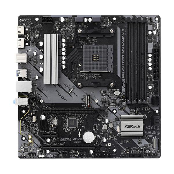 TARJETA MADRE ASROCK B550M PHANTOM GAMING 4 AM4 MICROATX DDR4 NEGRO