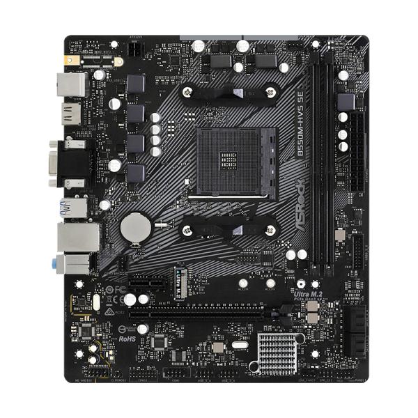 TARJETA MADRE ASROCK B550M-HVS SE AM4 MICRO-ATX DDR4 NEGRO