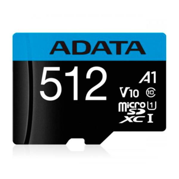 MEMORIA MICRO SDXC 512GB ADATA AUSDX512GUICL10A1-RA1 CLASE 10 A1 HASTA 100 MB/S / 10 MB/S PARA DISPOSITIVOS MOVILES