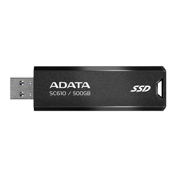 HD SOLIDO EXTERNO 500GB ADATA SC610 USB 3.2 GEN 2 USB-A 550 MB/S 500 MB/S SC610-500G-CBK/RD NEGRO/ROJO