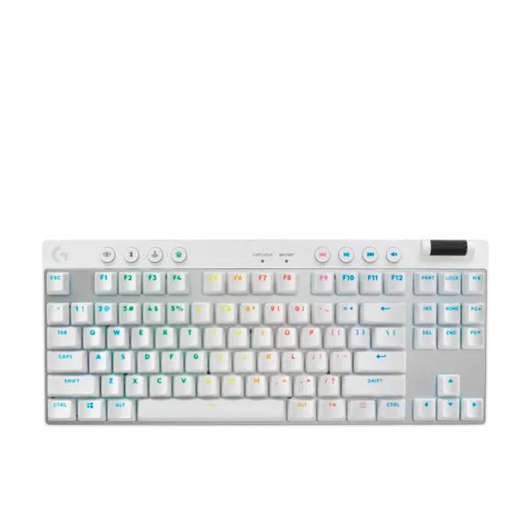 TECLADO GAMING RGB LOGITECH G PRO X TKL MECÁNICO INALÁMBRICO INGLÉS 920-012143 BLANCO