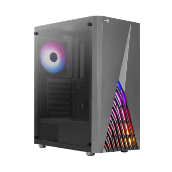 CASE GAMING RGB AEROCOOL DELTA G-BK-V2 MID TOWER VENTILADORES 4 DE 120MM CON VIDRIO LATERAL  ACCM-PV45043.11 NEGRO
