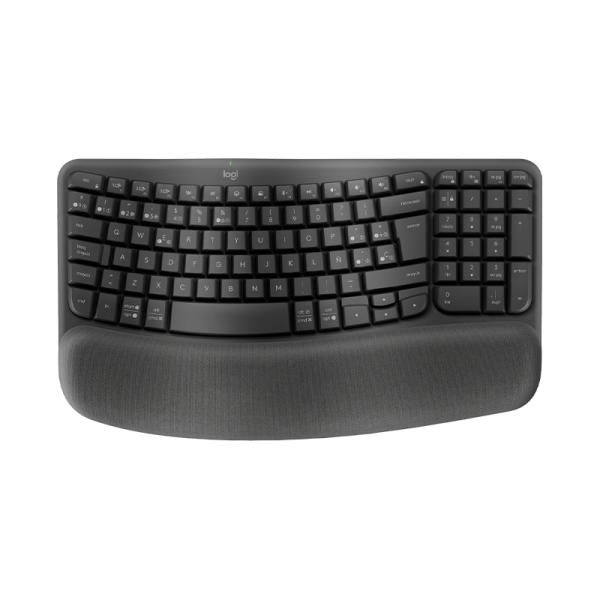 TECLADO LOGITECH WAVE KEYS BUSINESS ERGO INALÁMBRICO BLUETOOTH ESPAÑOL 920-012325 NEGRO