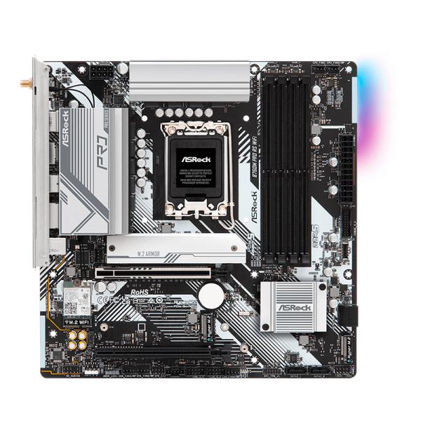 TARJETA MADRE ASROCK B760 PRO RS WIFI LGA1700 ATX DDR5 90-MXBLQ0-A0 NEGRO / BLANCO