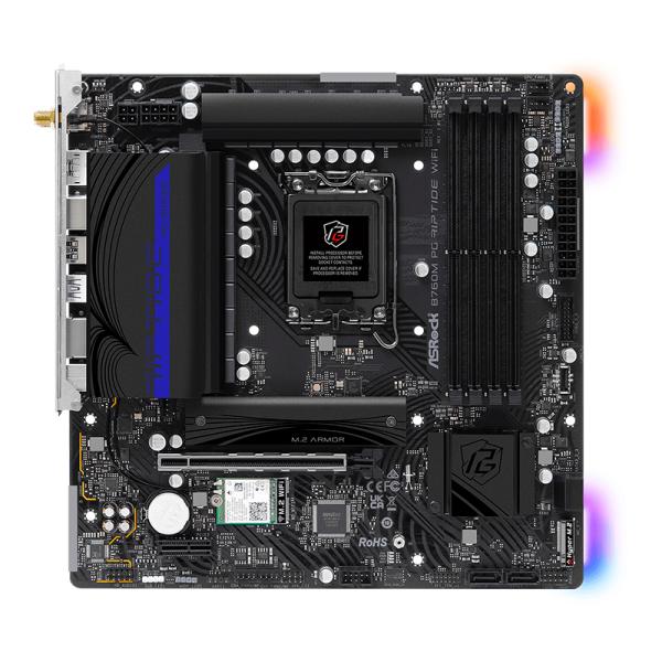 TARJETA MADRE GAMING ASROCK B760M PG LIGHTNING WIFI LGA1700 MICRO ATX DDR5 90-MXBMT0-A0UAYZ NEGRO / BLANCO