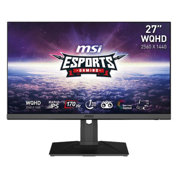 MONITOR 27" MSI G272QPF QD 2560 x1440 170HZ 1MS HDMI DISPLAY PORT USB-C ADAPTIVESYNC 9S6-3CD39T-003