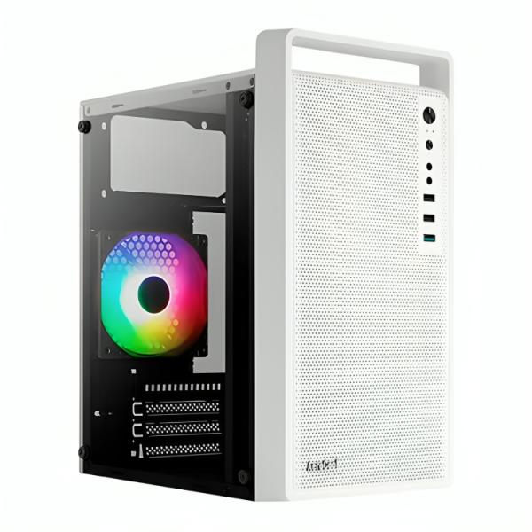 CASE GAMING RGB AEROCOOL CS-109-G-WT-V1 MINI TOWER VENTILADOR 1 DE 120MM CON VIDRIO LATERAL ACCS-PC17013.21 BLANCO