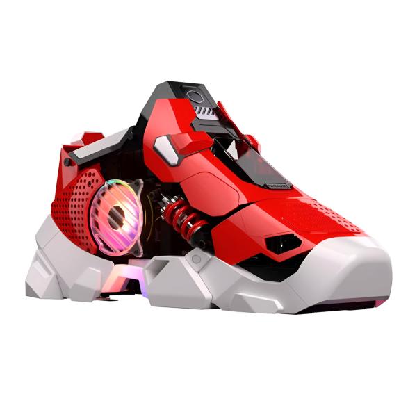 CASE GAMING RGB COOLER MASTER SNEAKER X MINI TOWER 1 VENTILADOR CON FUENTE DE PODER INCLUIDA FX 850W ORO ABK-SXNN-S38L3-R1 NEGRO / ROJO / BLANCO