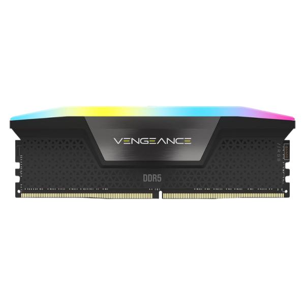 MEMORIA RAM PC 16GB CORSAIR VENGEANCE RGB DDR5 5200MHZ CL40 1.25V CMH16GX5M1B5200C40 NEGRO