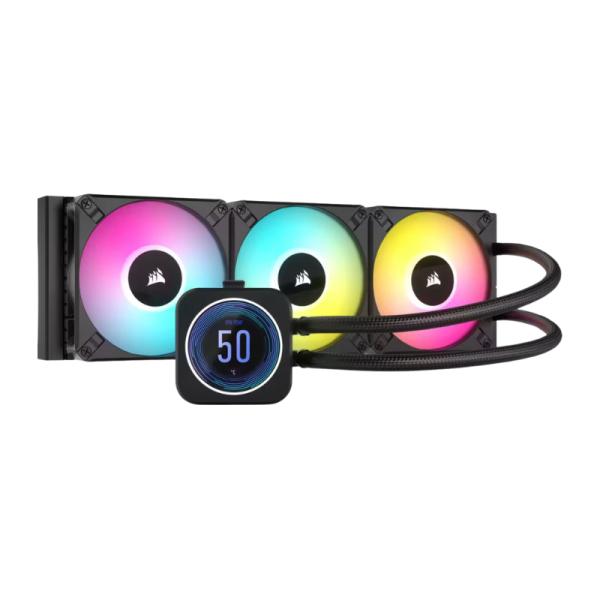 ENFRIAMIENTO L&Iacute;QUIDO RGB CORSAIR ICUE H150I ELITE LCD XT AIO 360MM CW-9060075-WW/RF NEGRO