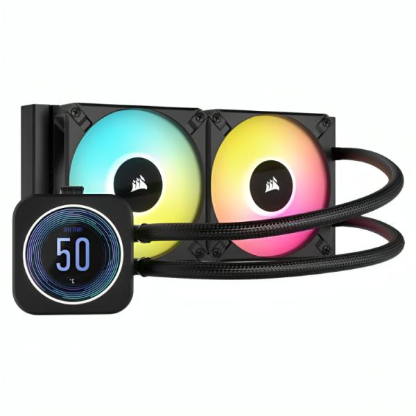 ENFRIAMIENTO L&Iacute;QUIDO RGB CORSAIR ICUE H100I ELITE LCD XT AIO 240MM CW-9060074-WW/RF NEGRO