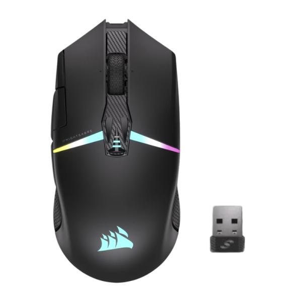 MOUSE GAMING RGB CORSAIR NIGHTSABRE INALÁMBRICO 2.4 GHZ 26000 DPI CH-931B011-NA NEGRO
