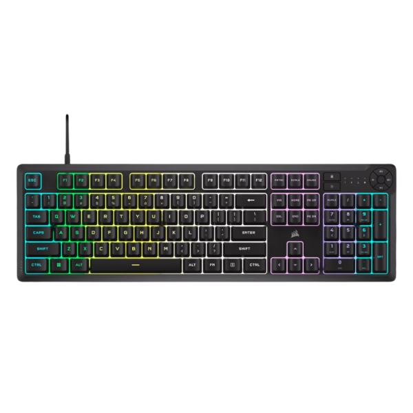 TECLADO GAMING RGB CORSAIR K55 CORE MEC&Aacute;NICO AL&Aacute;MBRICO USB INGL&Eacute;S CH-9226C65-NA NEGRO