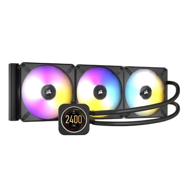 ENFRIAMIENTO LIQUIDO RGB CORSAIR ICUE H170I ELITE LCD AIO 420MM CW-9060063-WW REFURBISHED NEGRO