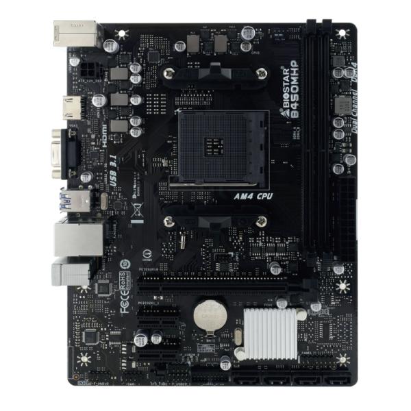 TARJETA MADRE BIOSTAR B450MHP AM4 MICRO-ATX DDR4 NEGRO