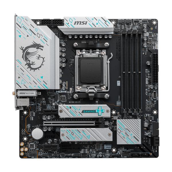 TARJETA MADRE MSI B650M GAMING PLUS WIFI AM5 M-ATX DDR5 911-7E24-008 NEGRO / BLANCO NEGRO / BLANCO