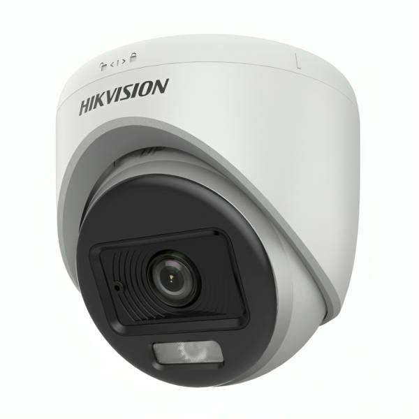 CÁMARA TURRET HIKVISION DS-2CE70KF0T-LPFS(2.8MM)(O-STD) 3K SMART HYBRID LIGHT COLORVU IR Y LUZ BLANCA HASTA 20 M 327800901 BLANCO