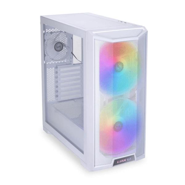 CASE GAMING RGB LIAN LI LANCOOL 215 MID TOWER 2 VENTILADORES DE 200MM Y 1 DE 120MM CON VIDRIO LATERAL Y MALLA FRONTAL E-ATX G99.LAN215W.00 BLANCO