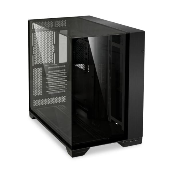 CASE  GAMING LIAN LI O11 VISION MID TOWER SIN VENTILACI&Oacute;N INCLUIDA CON 3 VIDRIOS SIN COLUMNAS G99.O11VX.00 NEGRO