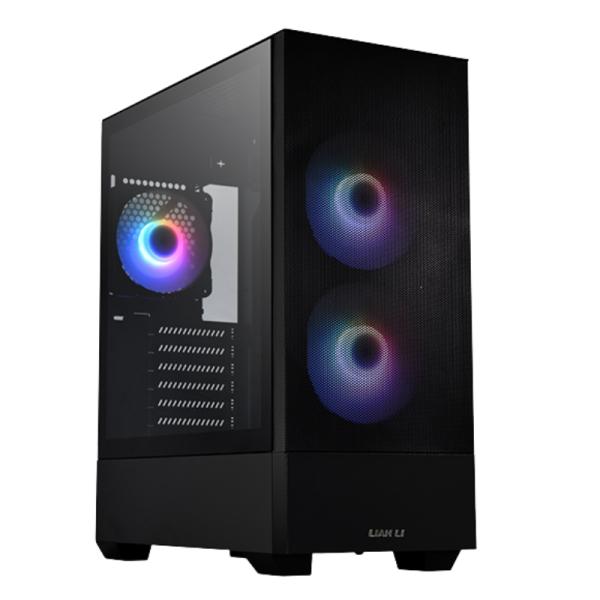 CASE GAMING RGB LIAN LI LANCOOL 205 MESH MID TOWER 2 VENTILADORES DE 140MM Y 1 DE 120MM CON VIDRIO LATERAL + PANEL FRONTAL DE MALLA G99.OE764CX.00 NEGRO