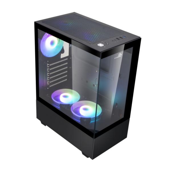 CASE GAMING X-LION HX-650 E010-166 PANEL LATERAL DE VIDRIO TEMPERADO +3. ABANICOS ARGB + 2X USB 2.0 + USB 3.0 + AUDIO HD