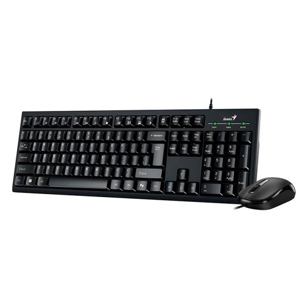 TECLADO Y MOUSE GENIUS RS2 KM-100SE AL&Aacute;MBRICO USB ESPA&Ntilde;OL 31330009401 NEGRO