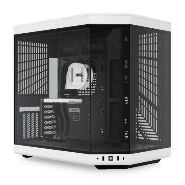 CASE GAMING HYTE Y70 MID TOWER SIN VENTILACIÓN CON VIDRIO FRONTAL Y LATERAL CS-HYTE-Y70-BW BLANCO / NEGRO