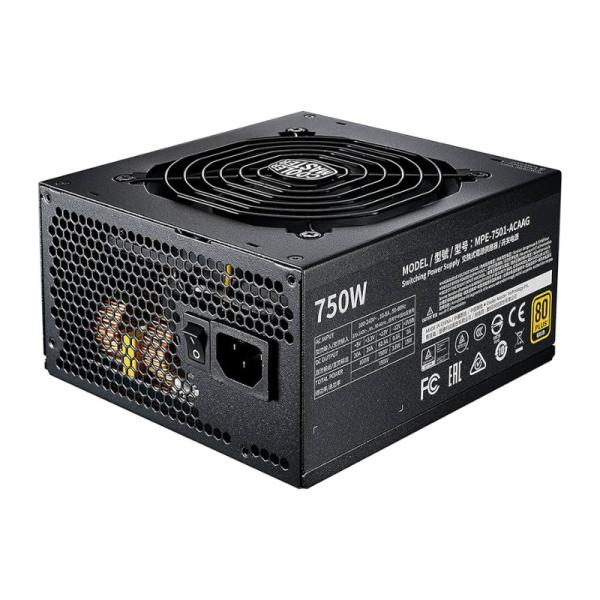 FUENTE DE PODER COOLER MASTER MWE GOLD 750 V2 ATX 3.1 750W 80 PLUS FULL MODULAR ATX MPE-7501-AFAAG-3EU2 NEGRO