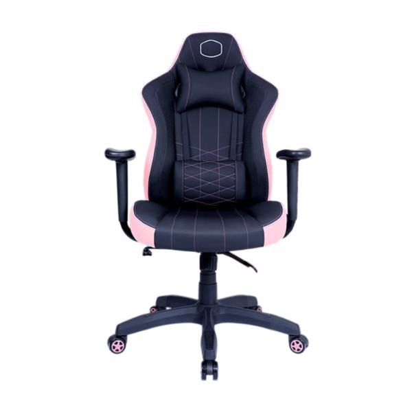 SILLA GAMING ERGONÓMICA COOLER MASTER CALIBER E1 CUERO SINTÉTICO CMI-GCE1-PK NEGRO / ROSADO