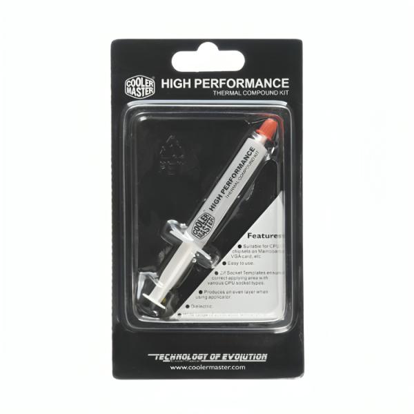 PASTA TÉRMICA  COOLER MASTER HIGH PERFORMANCE HTK 002 0.8W/M K CPU/GPU NF NA HTK-002-U1 BLANCO