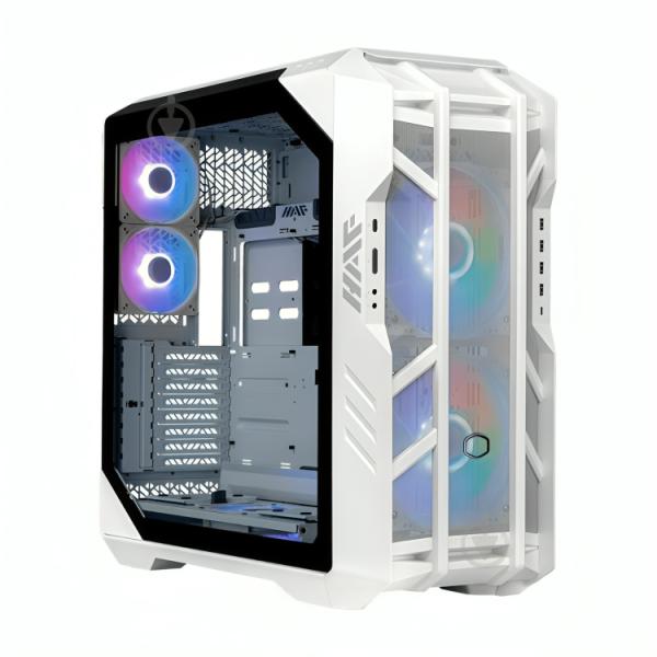 CASE GAMING RGB COOLER MASTER HAF 700 FULL TOWER 2 VENTILADORES DE 200MM Y 3 DE 120MM CON VIDRIO LATERAL Y MALLA FRONTAL H700-WGNN-S00 BLANCO