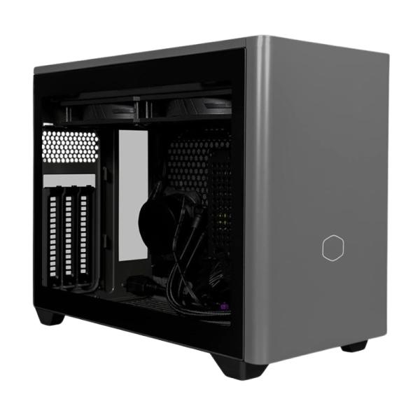 CASE GAMING COOLER MASTER NR200P MAX V2 MINI TOWER 2 VENTILADORES DE 140MM CON FUENTE DE PODER INCLUIDA NR200PV2-MCNN85-SL0 GRIS