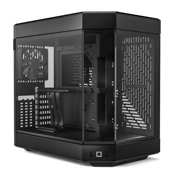 CASE GAMING  HYTE Y60 MID TOWER  VENTILADORES 3 DE 120MM CON VIDRIO FRONTAL, LATERAL Y ESQUINA CS-HYTE-Y60-B NEGRO