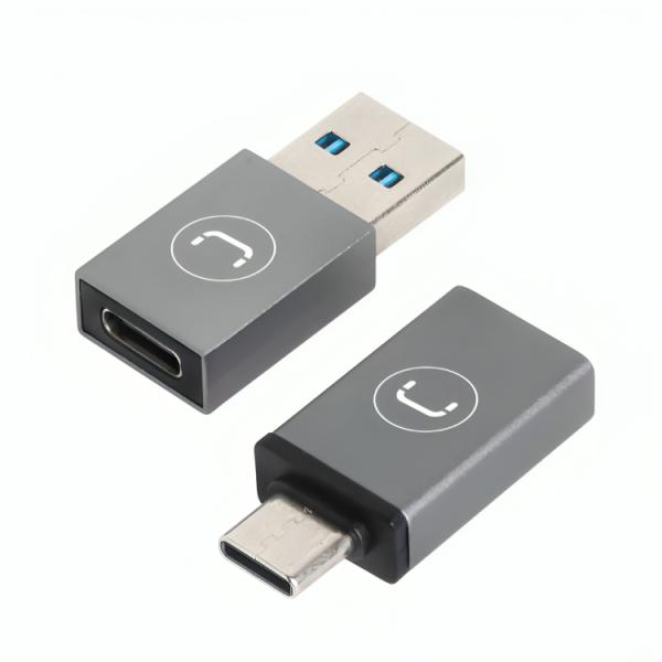 ADAPTADORES UNNO TEKNO AD4301GY USB-A A USB-C / USB-C A USB-A GRIS