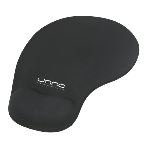 MOUSE PAD UNNO TEKNO MP6001BK 19X23CM MICROFIBRA ERGONÓMICO NEGRO