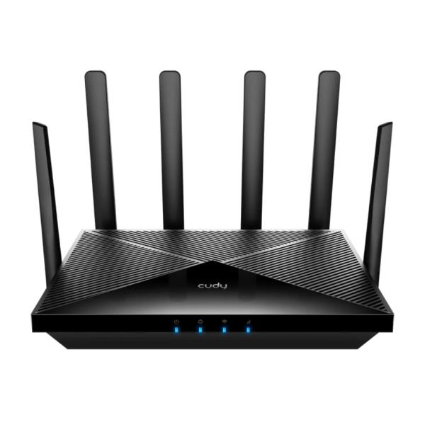 ROUTER INALAMBRICO CUDY P5_EU 1.0  5GHZ AX3000 WIFI 6 5G REL.16 CON ANTENAS DESMONTABLES NEGRO