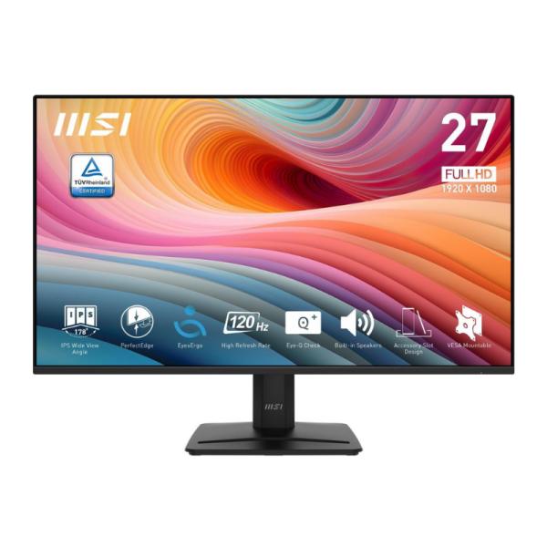MONITOR MSI PLANO 27" PRO MP275 E2 1920 X 1080 IPS 120HZ FREESYNC HDMI Y VGA NEGRO NEGRO