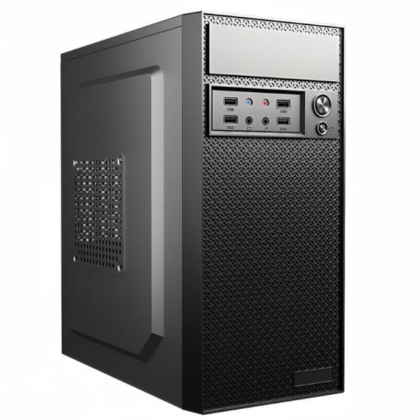 CASE CM24KTRA001C MINI TOWER SIN VENTILACIÓN INCLUIDA CON PANEL LATERAL Y CON FUENTE DE PODER 600W NEGRO