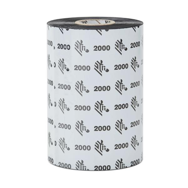 RIBBON DE CERA 2000 ZEBRA 4.33" X 500 METROS NUCLEO 1" 24 ROLLOS/CAJA 02000BK11045