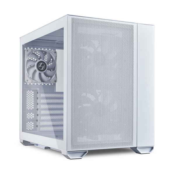 CASE GAMING RGB LIAN LI O11 AIR MINI MINI TOWER 2 VENTILADORES DE 140MM Y 1 DE 120MM CON VIDRIO LATERAL G99.O11AMW.00 BLANCO