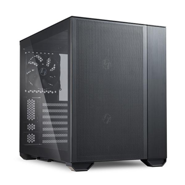 CASE GAMING RGB LIAN LI O11 AIR MINI MINI TOWER 2 VENTILADORES DE 140MM Y 1 DE 120MM CON VIDRIO LATERAL  G99.O11AMX.00 NEGRO