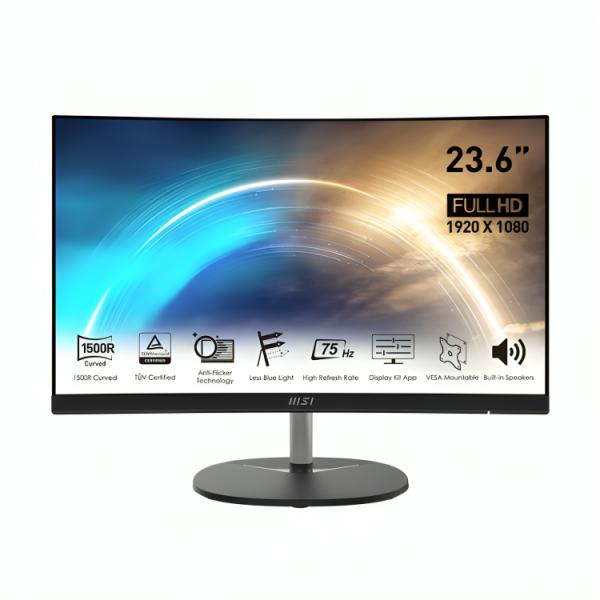 MONITOR MSI CURVO 23.6" PRO MP2412C 1920X1080 VA 100HZ FREESYNC HDMI Y VGA 9S6-3PA9CT-025 NEGRO NEGRO