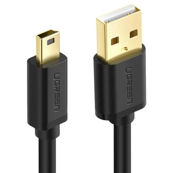 CABLE UGREEN US132 USB-A 2.0 A MINI USB 5 PINES 1M 10355 NEGRO