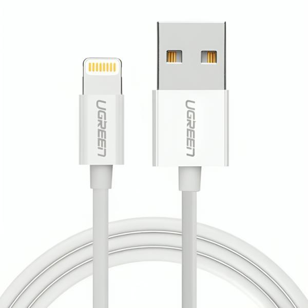 CABLE UGREEN US155 USB-A A LIGHTNING 1M 20728 BLANCO