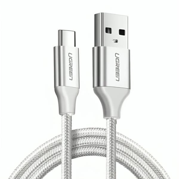 CABLE UGREEN US287 USB-A 2.0 A USB-C 1M 60121 BLANCO