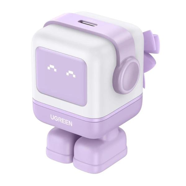 CARGADOR UGREEN CD359 30W ROBOT NEXODE PD GAN USB-C CARGA RAPIDA 25036 MORADO