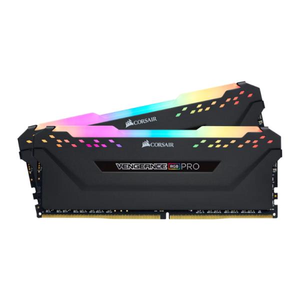 MEMORIA RAM PC 32GB (2X16GB) CORSAIR VENGEANCE RGB DDR4 3200MHZ CL16 1.35V CMW32GX4M2E3200C16 NEGRO