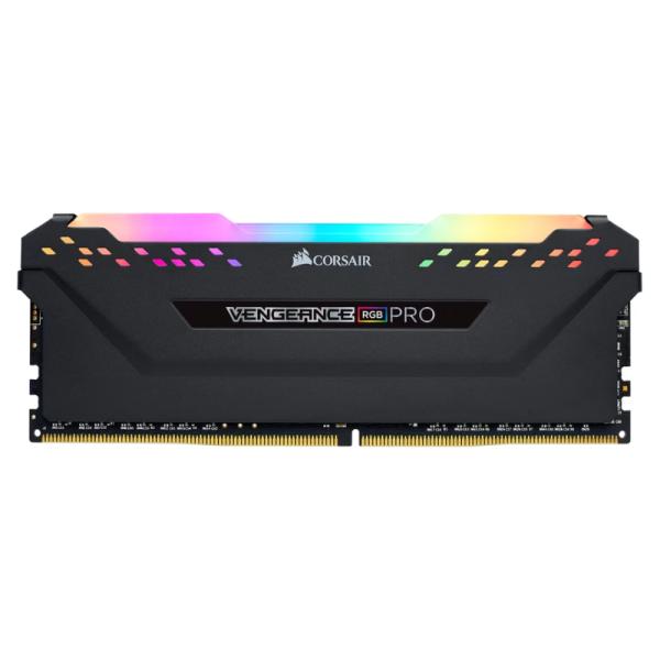 MEMORIA RAM PC 8GB CORSAIR VENGEANCE RGB PRO DDR4 3600MHZ CL18 1.35V CMW8GX4M1Z3600C18 NEGRO
