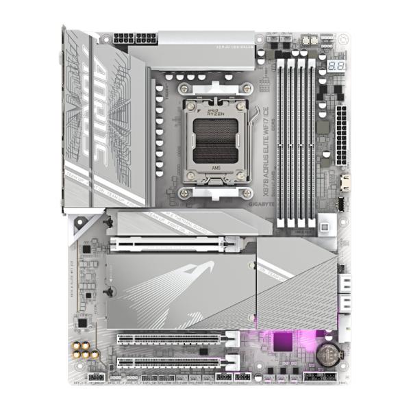 TARJETA MADRE GIGABYTE X870 AORUS ELITE WIFI7 ICE AM5 ATX DDR5 BLANCO